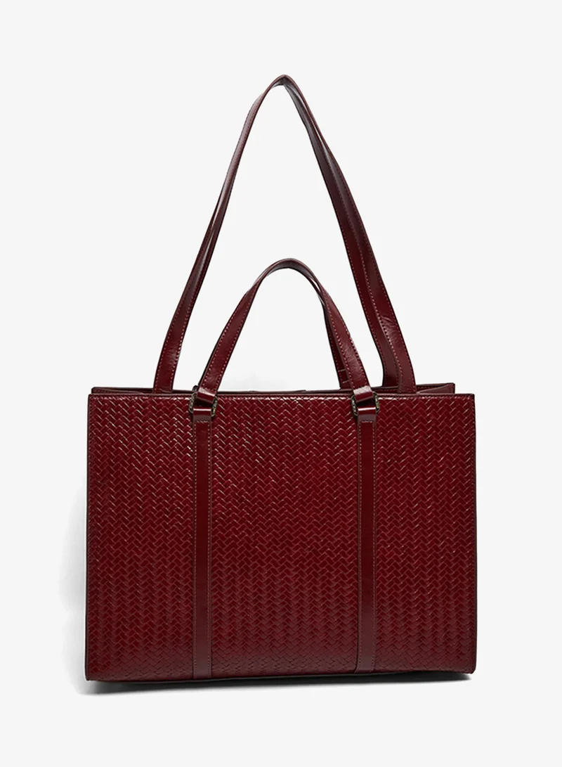 NINE WEST Top Handle Logo Detail Tote